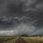 Looking west from 5.5 miles northwest of Vinson, OK (5:08 pm CDT)