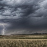 Looking northwest from 6.1 miles north of Mountain Park, OK (7:59 pm CDT)