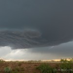 Looking west from 28 miles northeast of Roswell, NM (7:21 pm CDT)