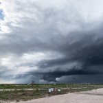 Looking northwest from 1.3 miles north northwest of Garden City, TX (5:53 pm CDT)