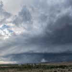 Looking northwest from 15.1 miles west southwest of Sterling City, TX (6:34 pm CDT)