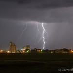 Looking west from 1.2 miles east southeast of Goodland, KS (10:16 pm CDT)