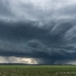 Looking west from 4.1 miles west of Hawk Springs, WY (6:08 pm CDT)