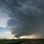 Looking west from 9.9 miles west of Oconto, NE (6:51 pm CDT)