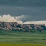 Looking west from 4.1 miles west of Hawk Springs, WY (5:38 pm CDT)