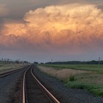 Looking east from 0.5 miles east of Roscoe, NE (9:09 pm CDT)