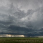 Looking S-W-N from 4.1 miles west of Hawk Springs, WY (6:06 pm CDT)