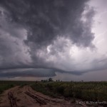 Looking northwest from 3.8 miles south southeast of Goltry, OK (9:24 pm CDT)