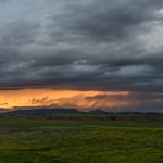 Looking northwest from 5.5 miles west of Beulah, WY (9:38 pm CDT)