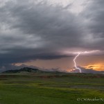 Looking northwest from 5.5 miles west of Beulah, WY (9:42 pm CDT)