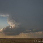 Looking west from 1.7 miles west northwest of Grandfield, OK (4:57 pm CDT)