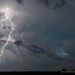 Looking southwest from 5.3 miles southeast of Omega, OK (9:26 pm CDT)