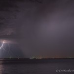 Looking west from 6.0 miles north of Jet, OK (Map stop 1) (11:20 pm CDT)