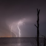 Looking west from 6.0 miles north of Jet, OK (Map stop 1) (11:28 pm CDT)