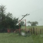 Looking northeast from 3.9 miles east of Fletcher, OK (4:02 pm CDT)