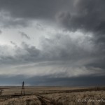 Looking west from 7.3 miles north of Texhoma, OK (7:32 pm CDT)