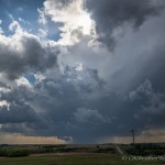 Looking west from 4.4 miles east of Tegarden, OK (5:14 pm CDT)