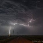 Looking east from 4.6 miles south of Fairview, OK (10:08 pm CDT)